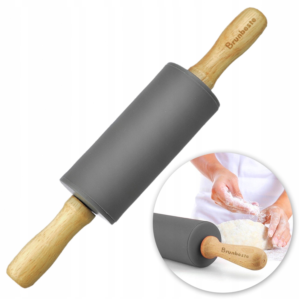 

Mini Wałek Silikonowy Obrotowy Do Ciasta 23CM