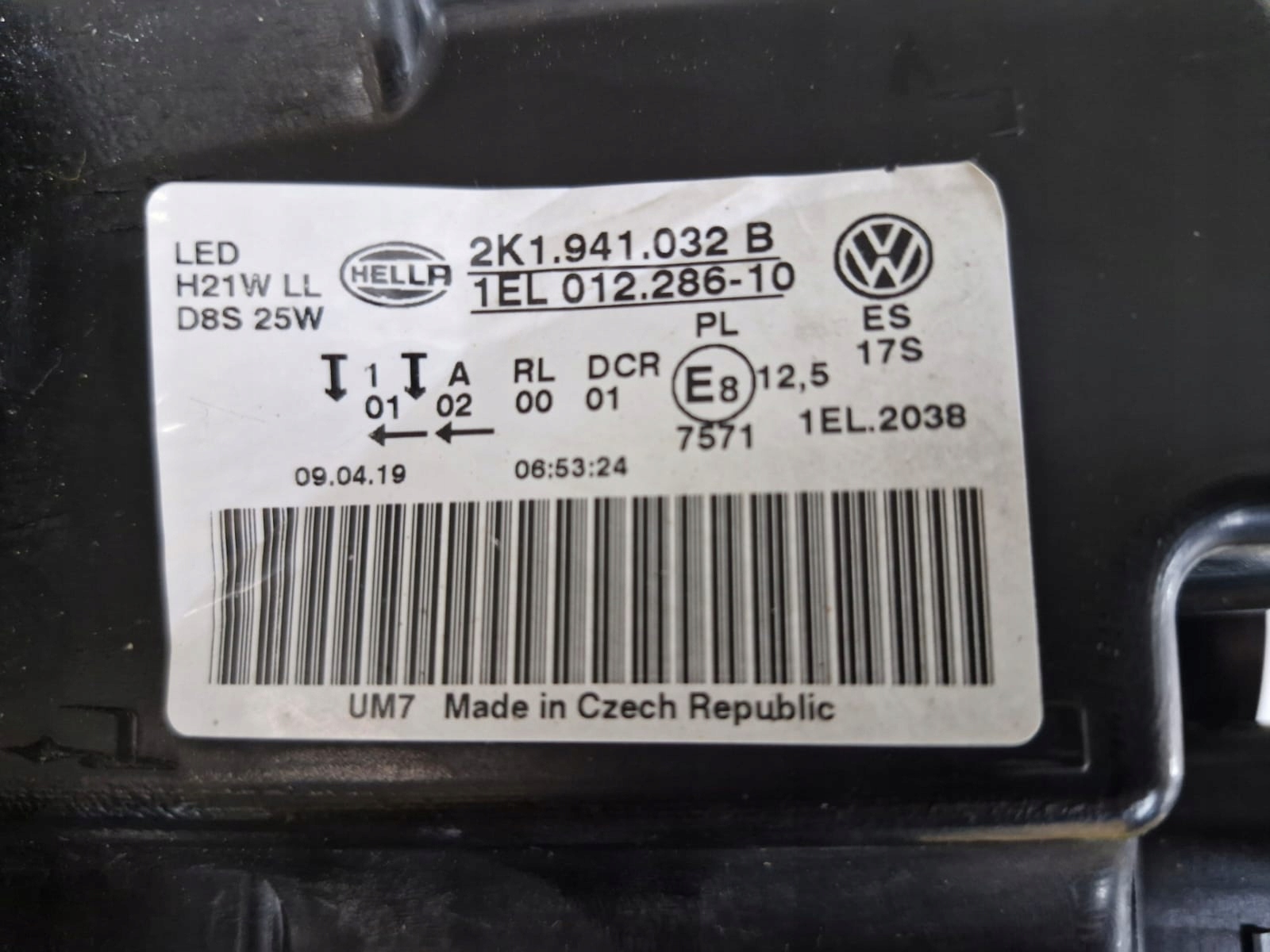 light right VW Caddy 2K5 Bi Xenon Led 2019
