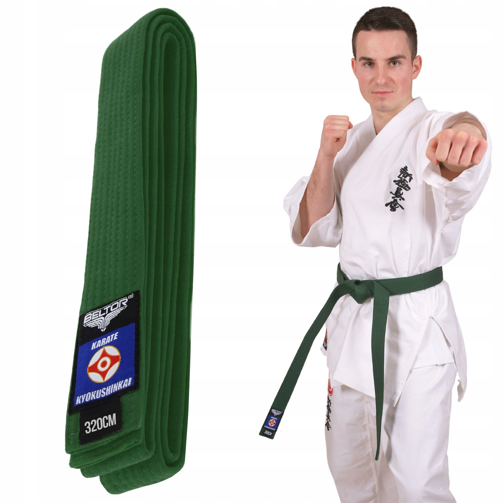 Zielony Pas Karate Kyokushinkai Beltor 320 cm