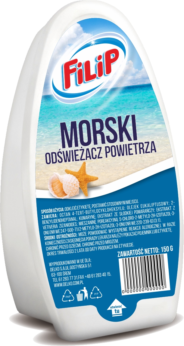 

Filip Odświeżacz w Żelu Ocean MORSKI150 g