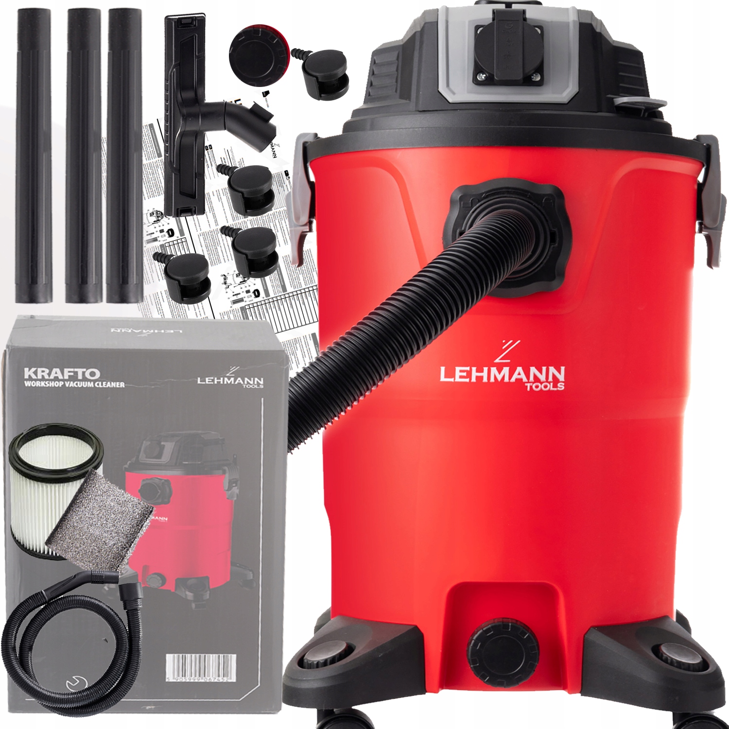 Odkurzacz Przemysłowy Bezworkowy Gniazdem Otrząsacz Gipsu Pyły Mokro Sucho