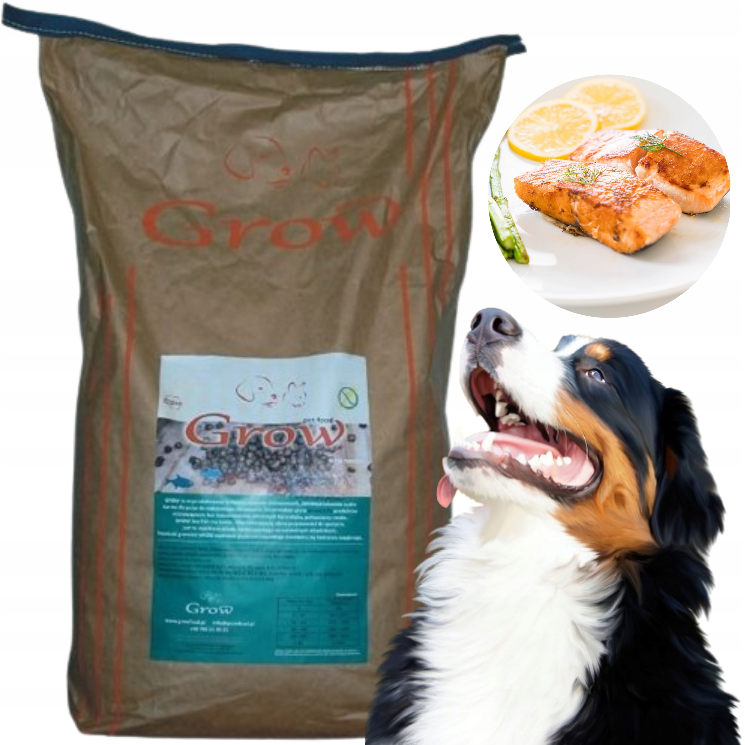 Levně Krmivo Grow Ryba Mořská Adult L Suché Krmivo pro psa Adult Dog 7 kg dárek