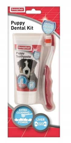 Beaphar Puppy Dental Kit – zubní kartáček a pasta 50 g