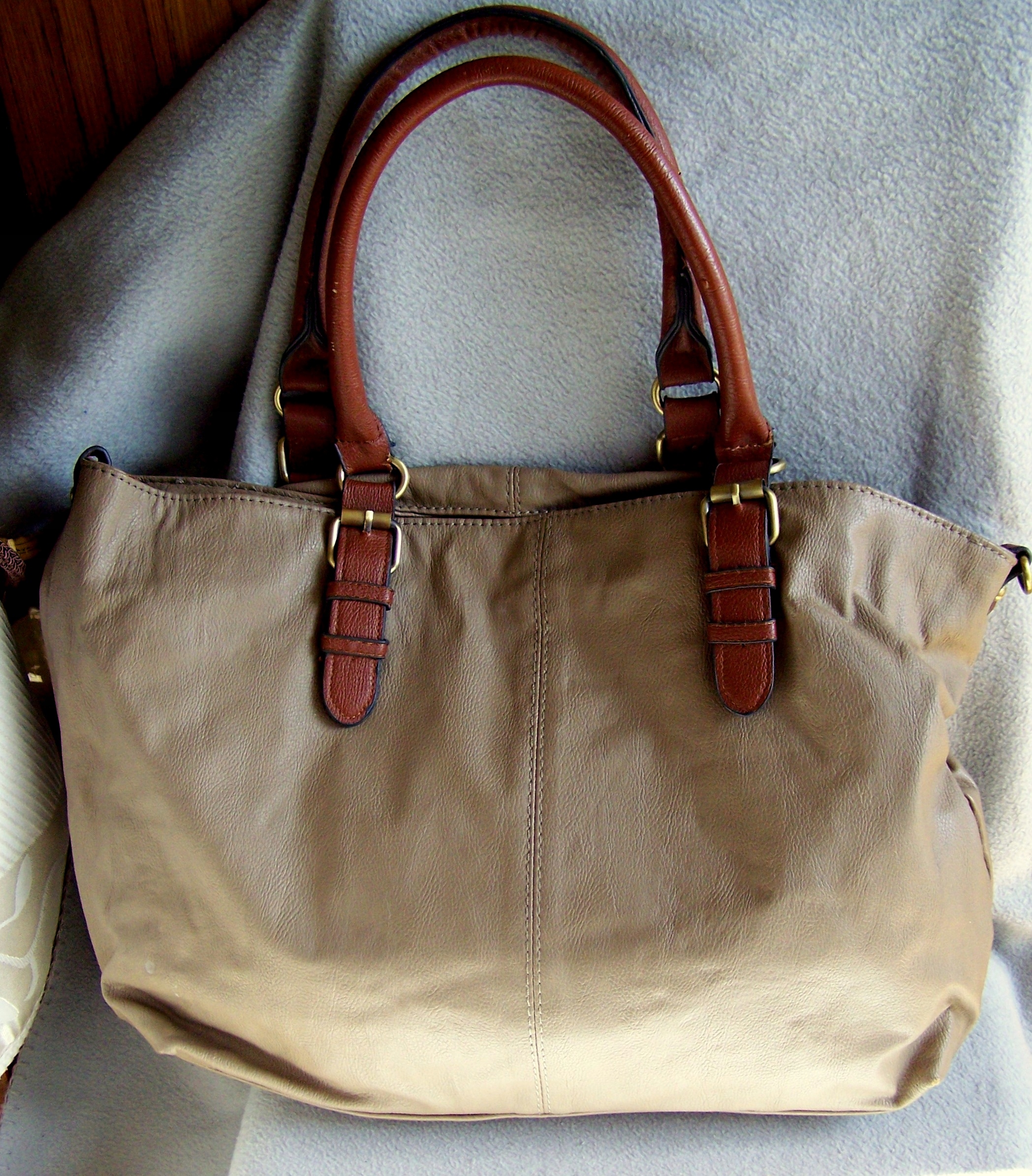 TORBA TOREBKA DAMSKA SHOPPERKA BEŻ XXL GINA BENOTTI