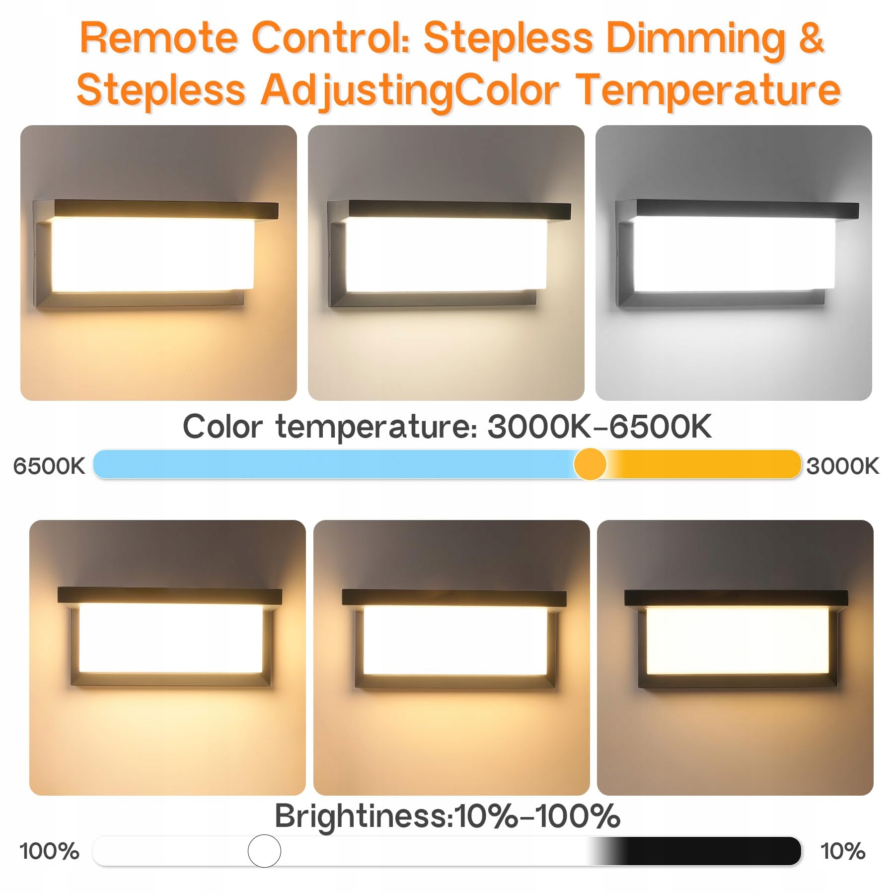 BOYIR Lampa Zewnętrzna LED z Czujnikiem Ruchu IP65 Dimmowalna 3000K-6500K — miniatura 4