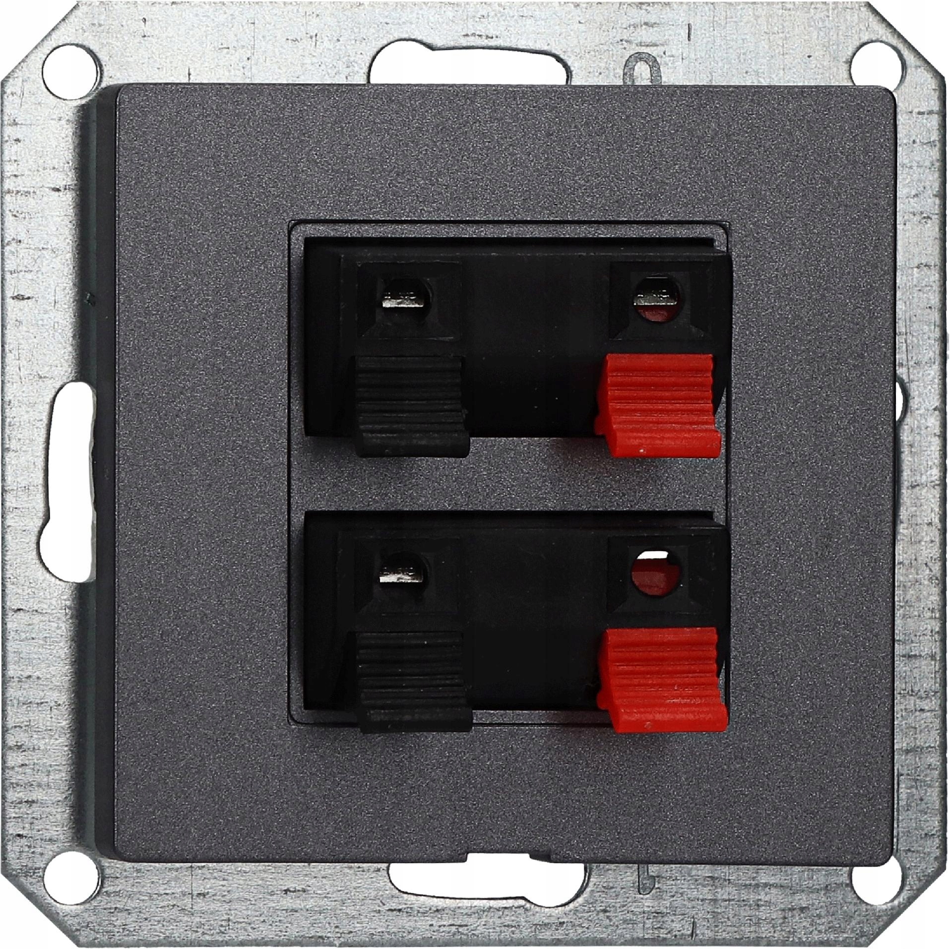 

Gniazdo moduł głośnikowe podwójne Magic grafit