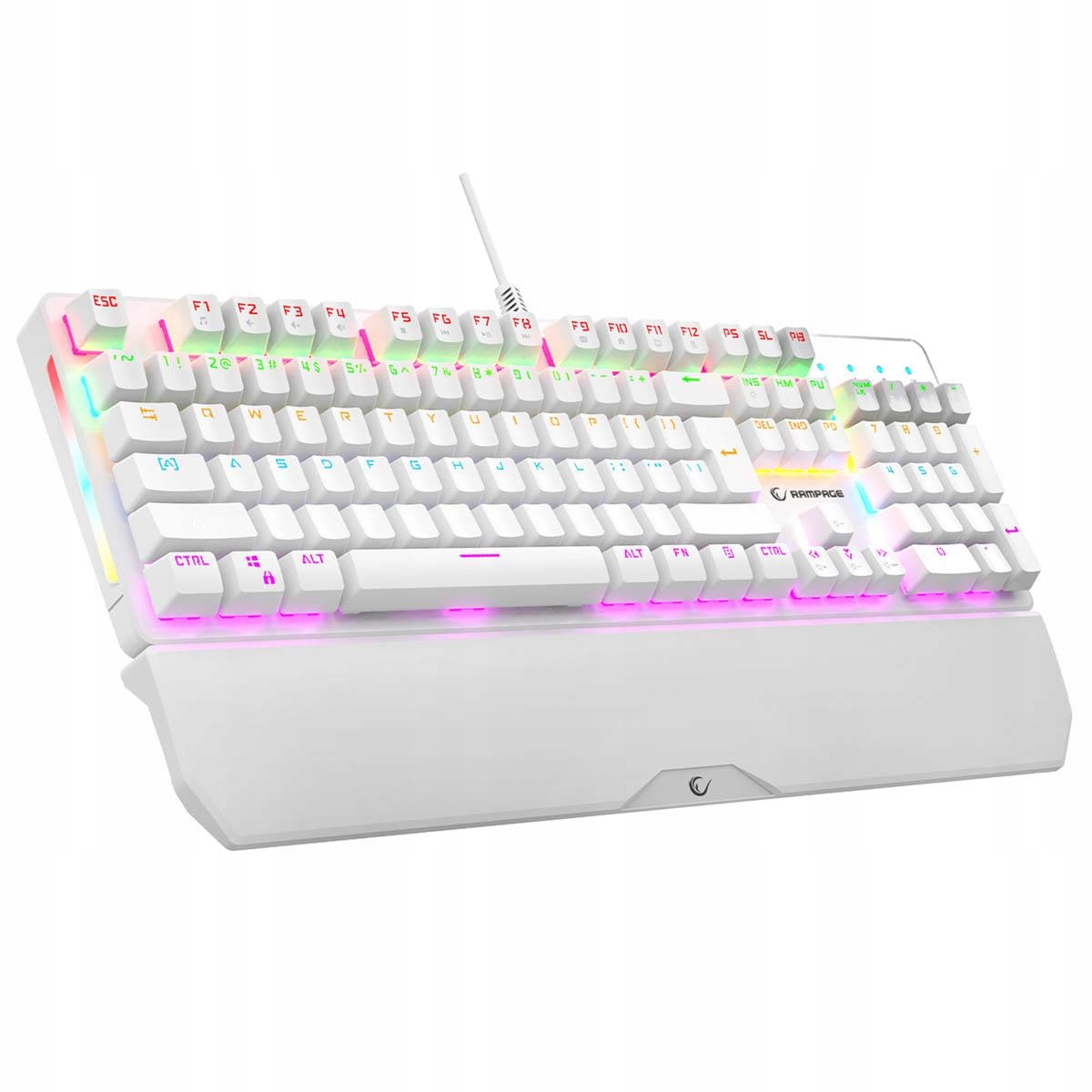 Klawiatura mechaniczna Rampage KB-R86 Umbra Blue Switch biała Usb