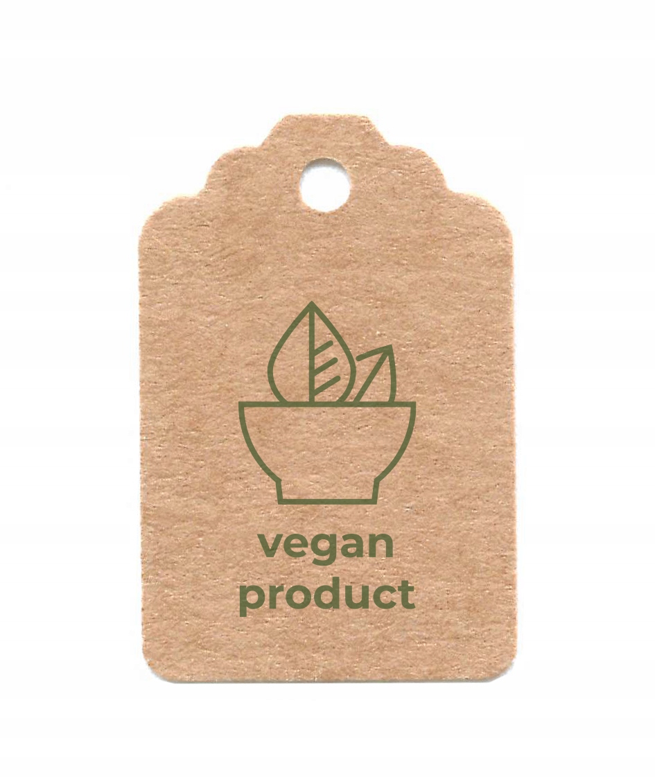 

Kartonowe zawieszki, tagi Vegan Product 10 szt