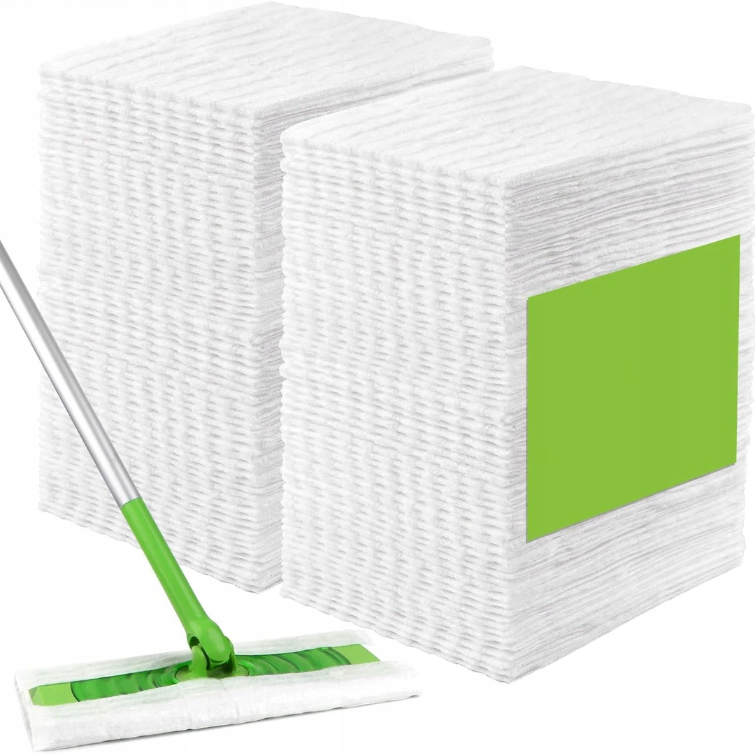 160 Ks Na Jedno Použití Utěrky Na Mop 20X30 CM Bílé, Čisté A Suché