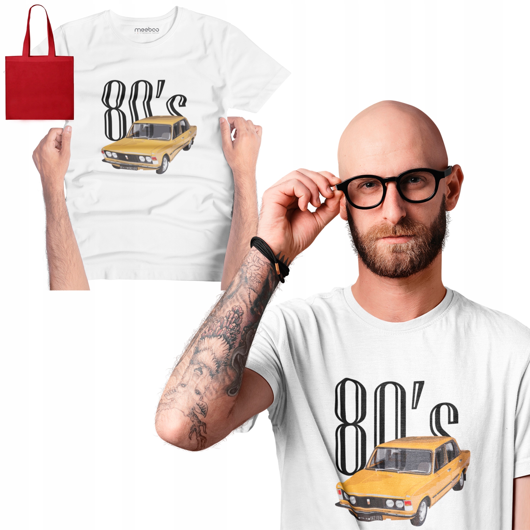 

Koszulka Męska Tshirt Lata 80' Fiat 125P Duży Fiat