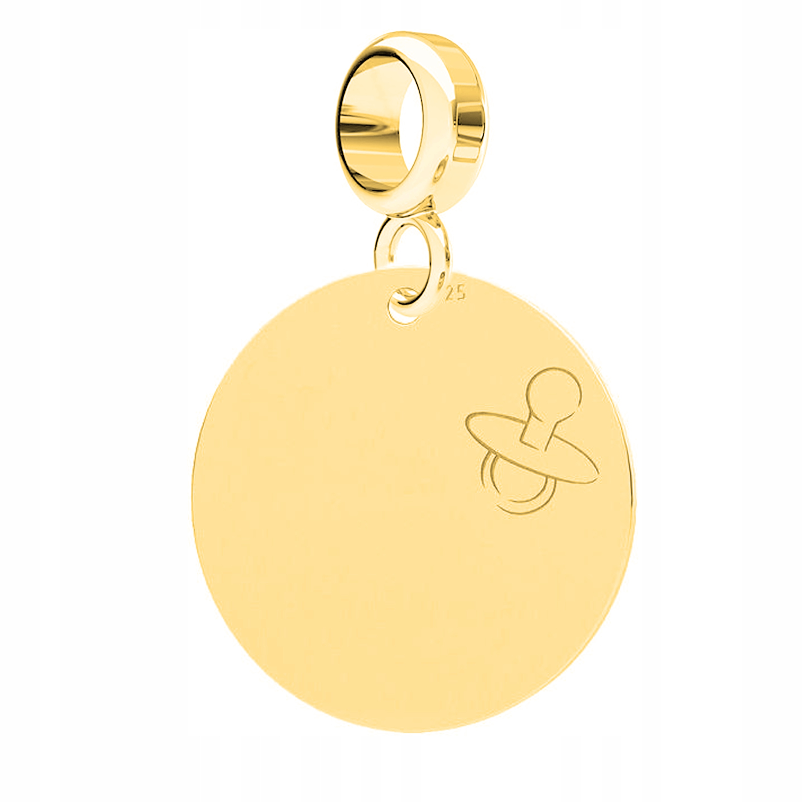 

Charms złoty wiszący Blaszka Smoczek srebro 925