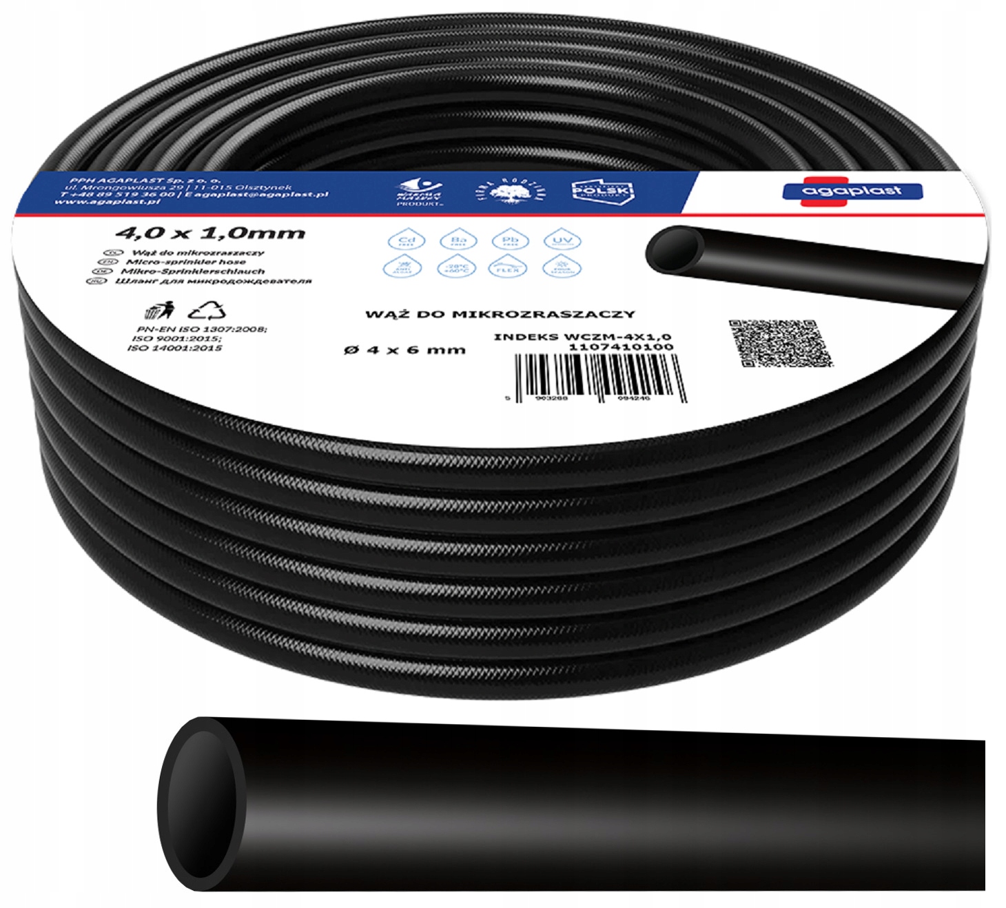 

Wąż do mikrozraszaczy Agaplast 4,0mm 50mb