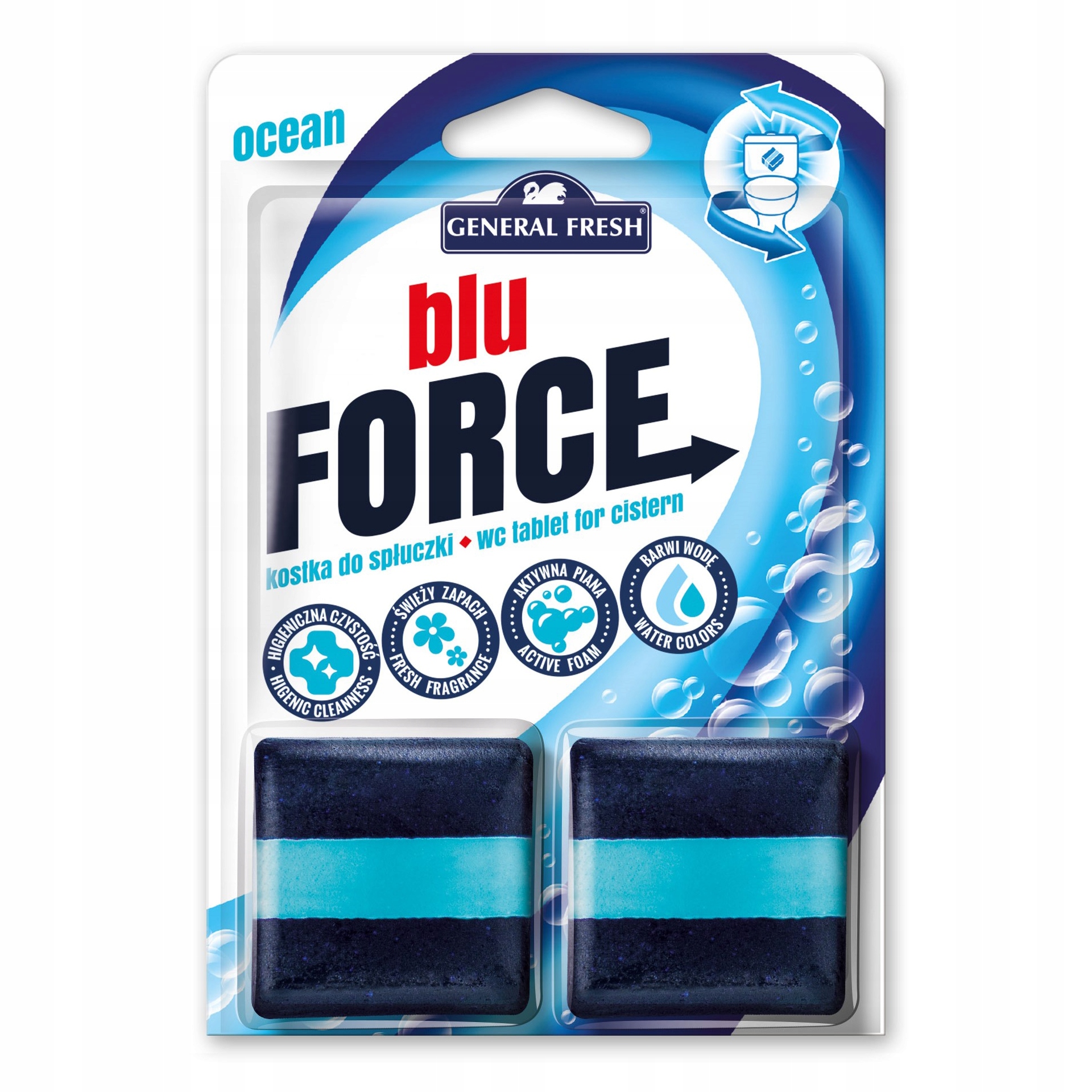 

Kostka do Wc spłuczki 2szt Blu Force General Fresh