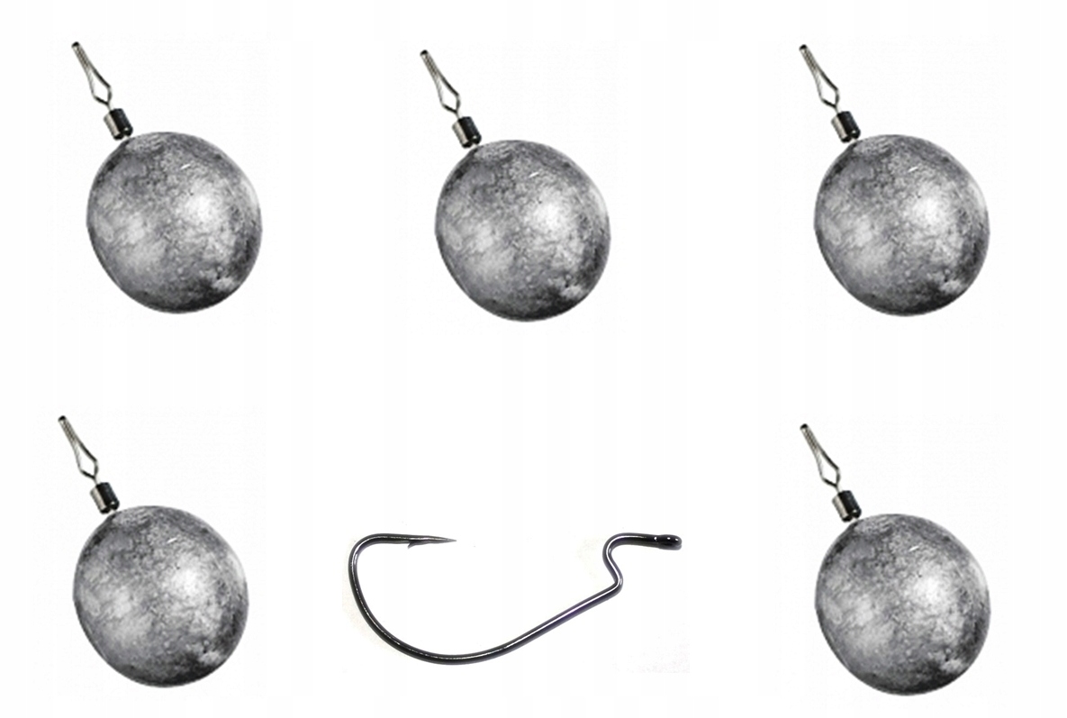 Drop Shot Kula 3gr. 5 Sztuk Hak Offset Gratis.