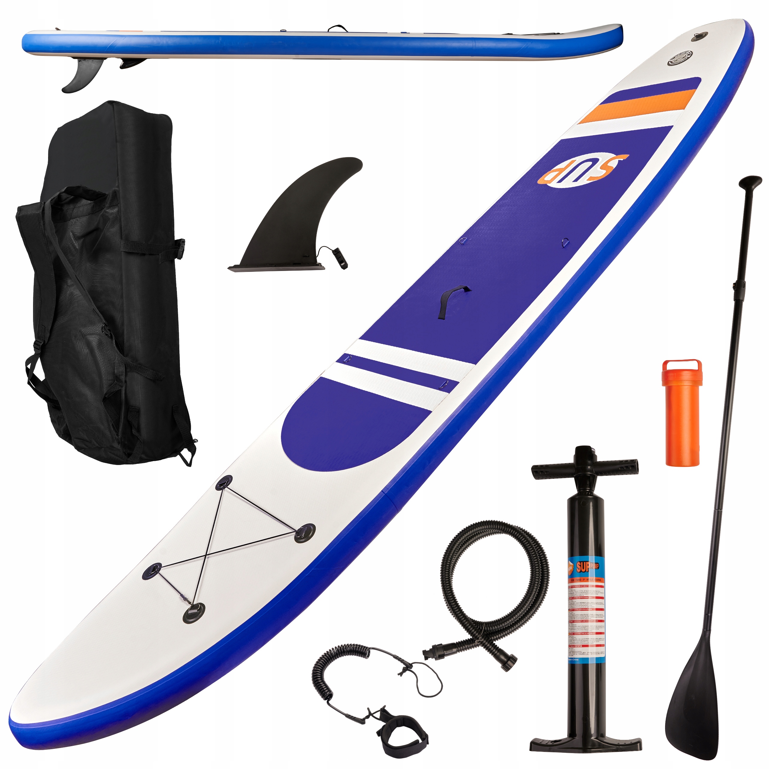 SUP DESKA POMPOWANA Z AKCESORIAMI PADDLEBOARD 380CM 160KG Długość (cm) 380