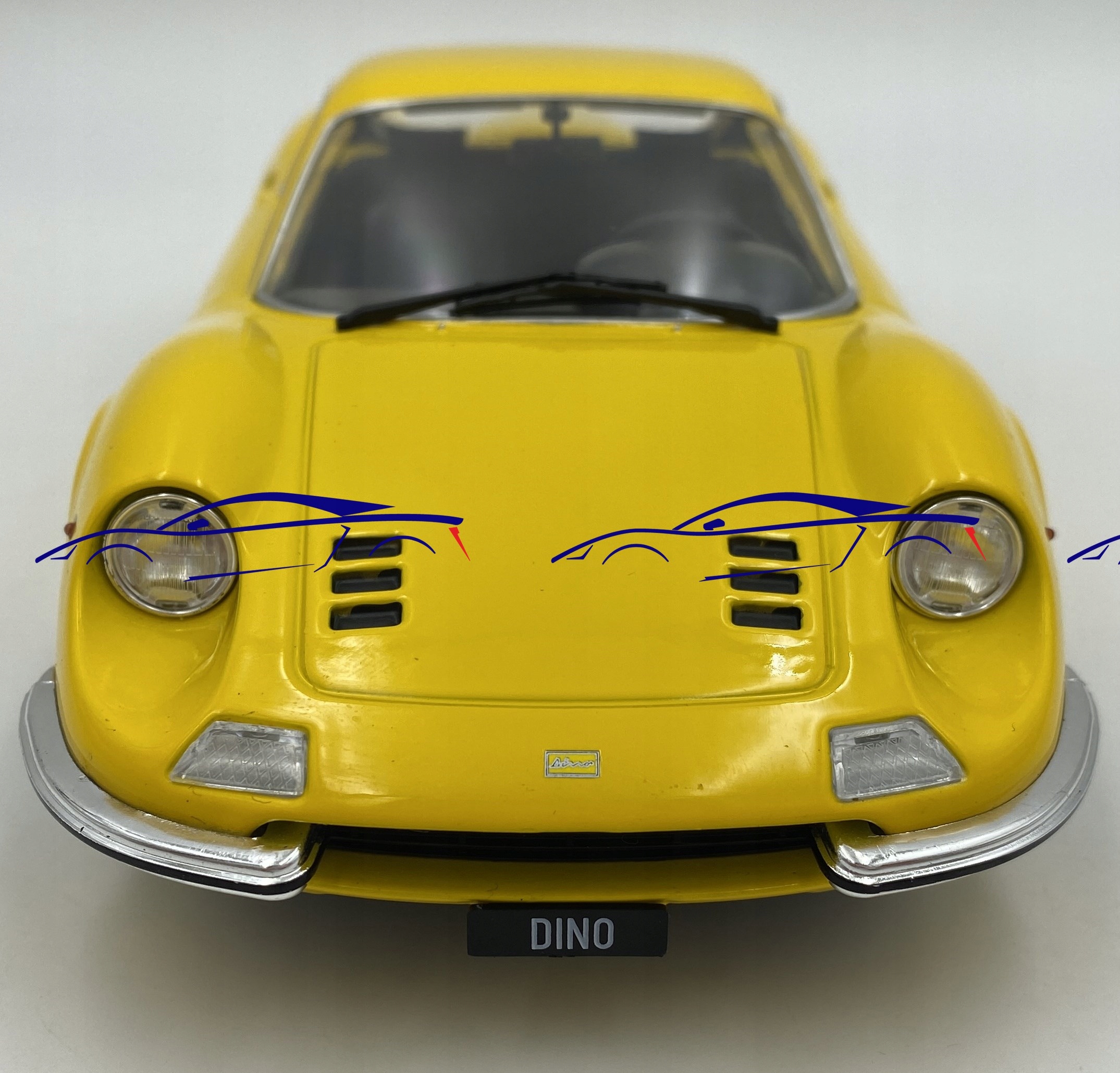 Ferrari Dino 246 GT 1969 イエロー ミニカー Ferrari Dino 246 GT 1969 yellow 1:18 model MCG 18168