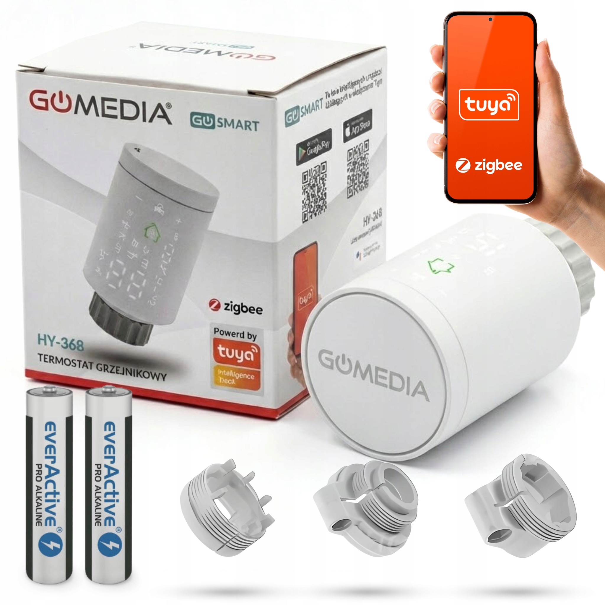 Termostatická Kartuše radiátoru Aplikace Tuya Smart Home Zigbee Baterie