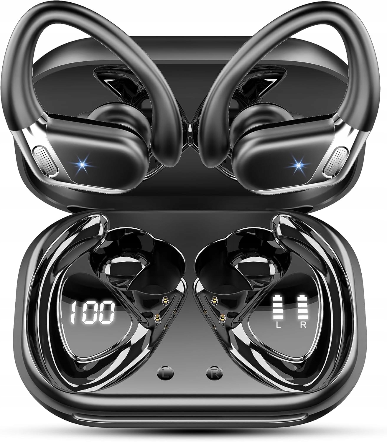 Sluchátka do uší s pouzdro Chalvh Bluetooth 5.4 mikrofon IP7