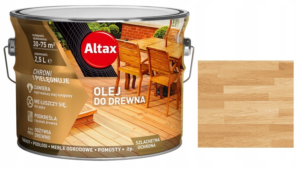 Altax Olej Do Drewna Tarasów 2,5L Bezbarwny