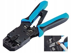 Kleště krimpovací Profi s ráčnou pro konektory RJ10, RJ11, RJ12, RJ45,…