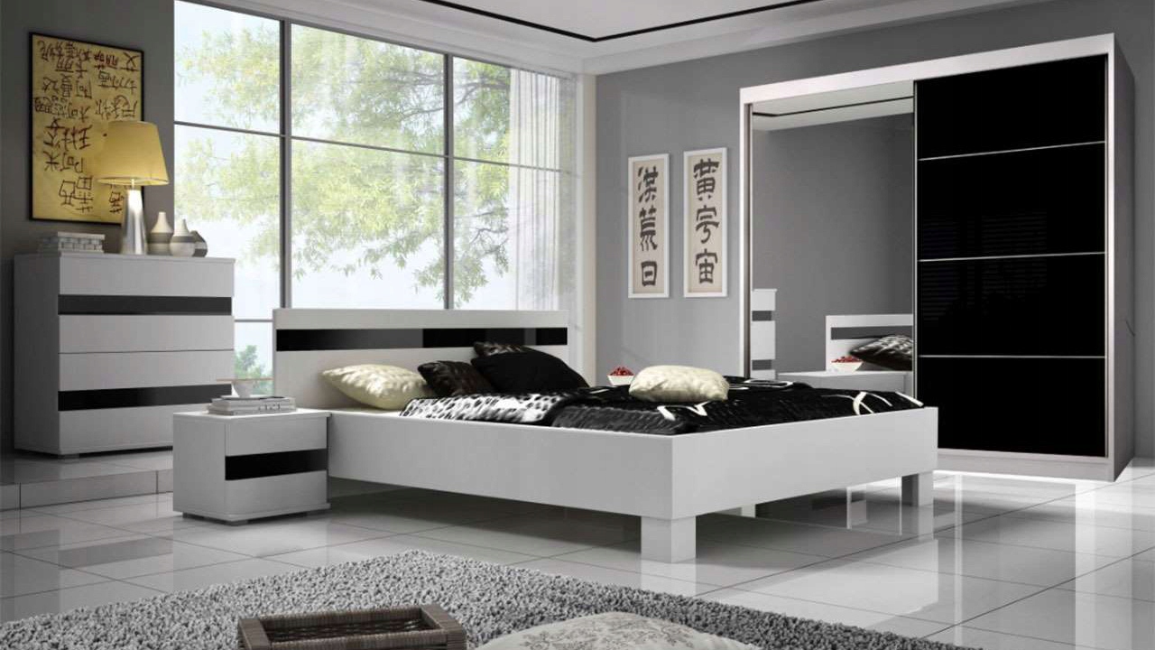 Мебель для спальни набор кровать столики белый мат