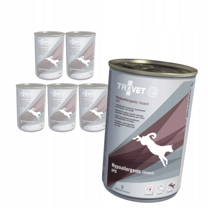 Levně Trovet Hypoallergenic Ipd Insect 6x400g Vlhké Krmivo pro psy s hmyzem