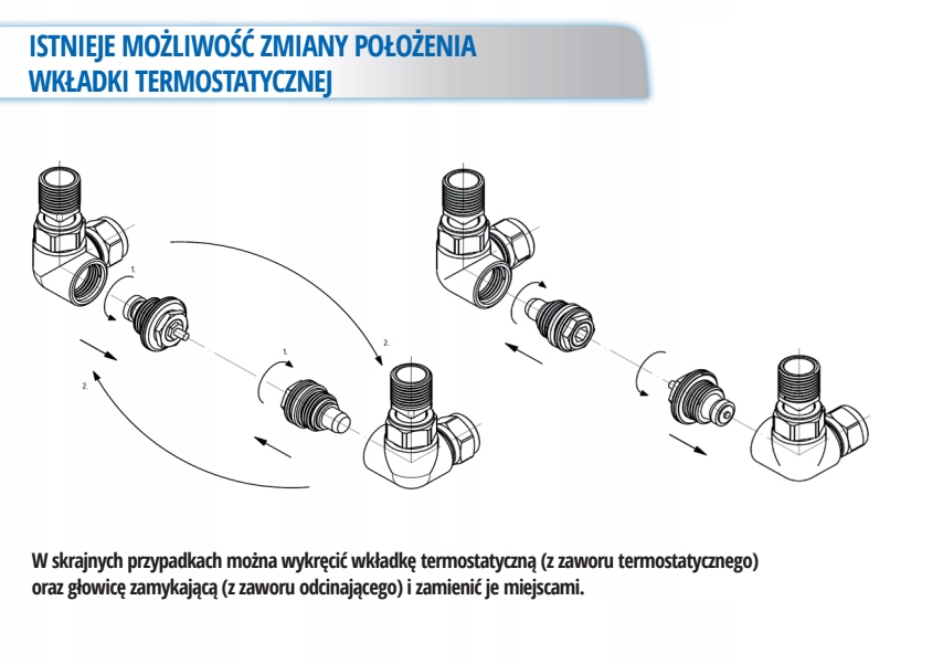 ZESTAW KOMPLET TERMOSTATYCZNY PRAWY - CZARNY MAT Rodzaj zestaw termostatyczny kątowy