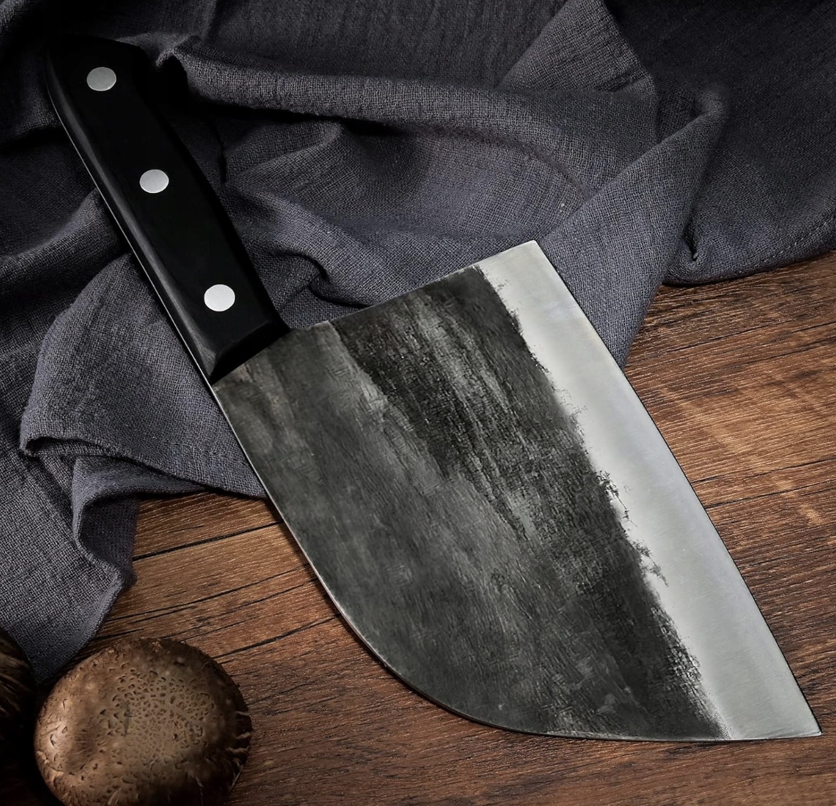 TASAK JAPOŃSKI PROFESJONALNY NÓŻ KUCHENNY SZEFA NÓŻ RZEŹNICKI 30CM +KAMIEŃ Materiał ostrza ze stali