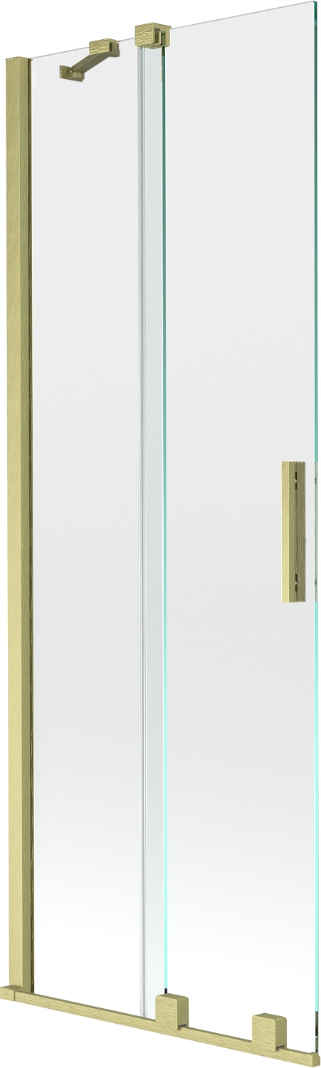 Mexen Velar posuvná 2-křídlová sprchová zástěna 75x150, zlatý kartáčovaný