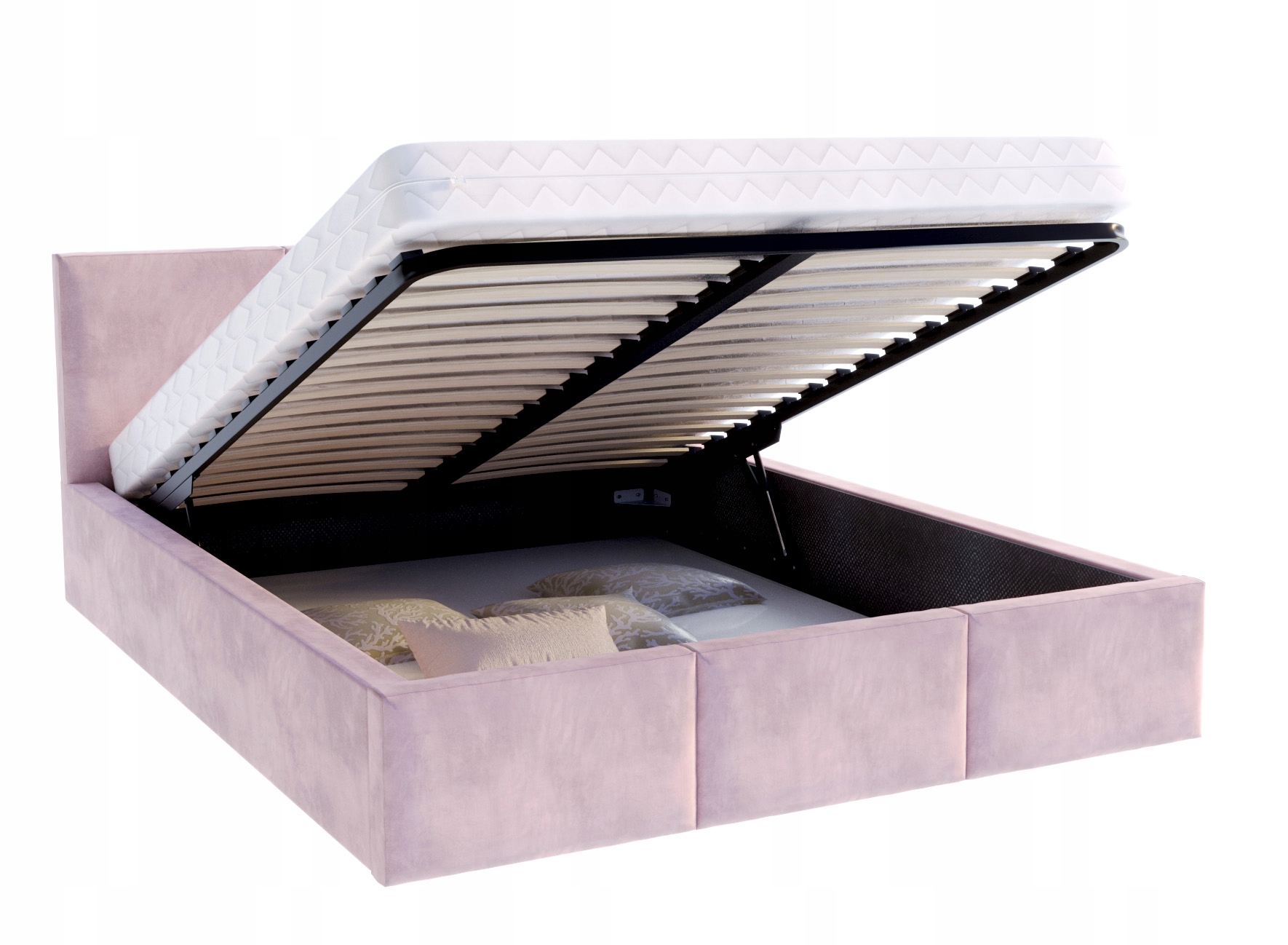 Čalouněná postel 180x200 kovová konstrukce s úložným prostorem Fresia