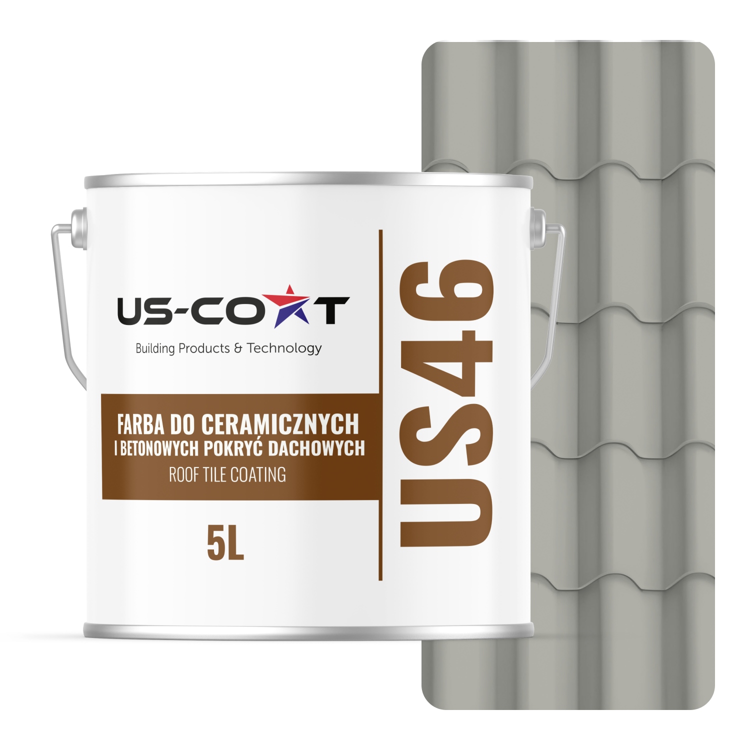 Farba Na Strechu Keramických Betónových Krytín Šedá Achátová Ral 7038 5 L Lesk