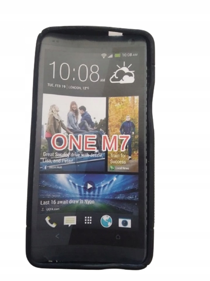 Etui silikonowe HTC ONE M7 czarne