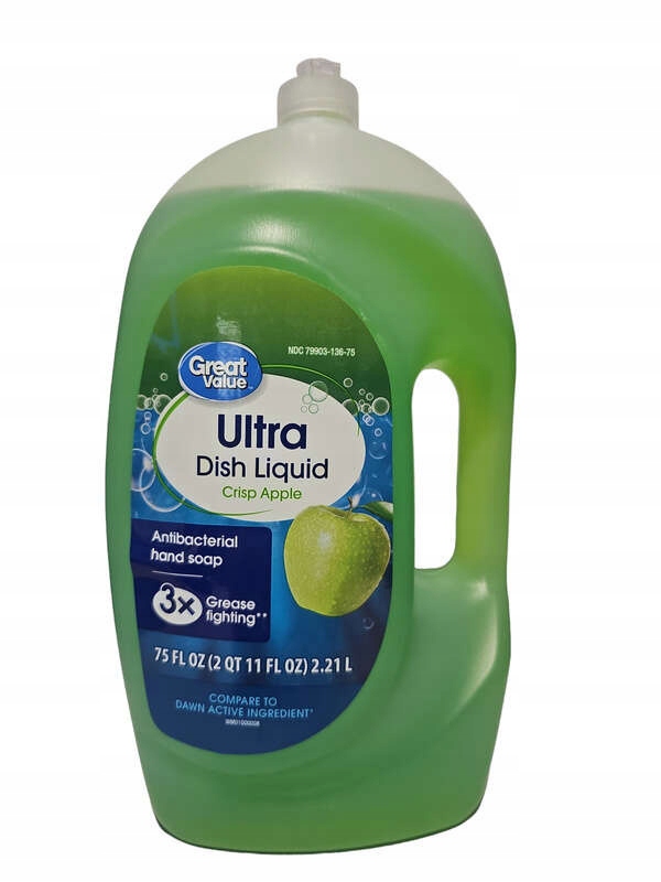 Levně Účinný prostředek na mytí nádobí Great Value Crisp Apple 2,21 l