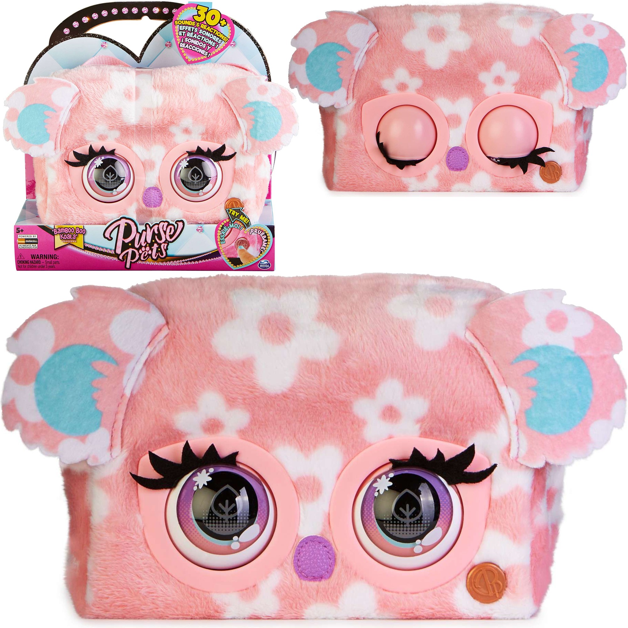 PURSE PETS TOREBKA INTERAKTYWNA BAMBOO BOO KOALA RUCHOME OCZY