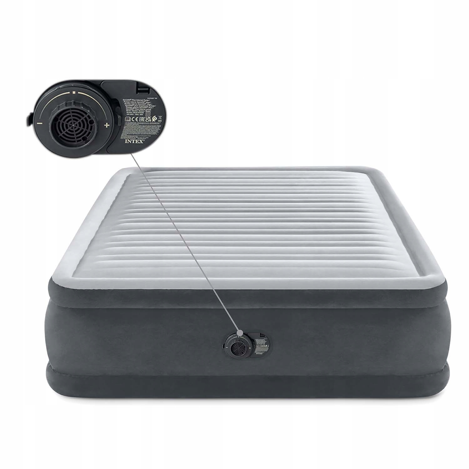 Materac dmuchany 203x152x46 cm z wbudowaną pompką elektryczną Intex 64414ND