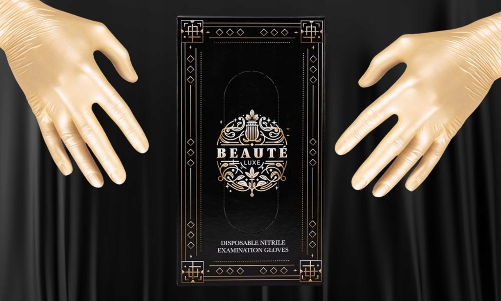 Beaute Luxe Pearl rękawiczki nitrylowe ochronne złote 50 sztuk Gold roz. S Liczba sztuk 50 szt.