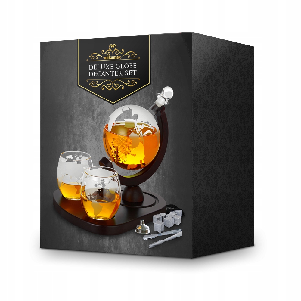 

Karafka Globus DeLuxe do Whisky Zestaw, akcesoria