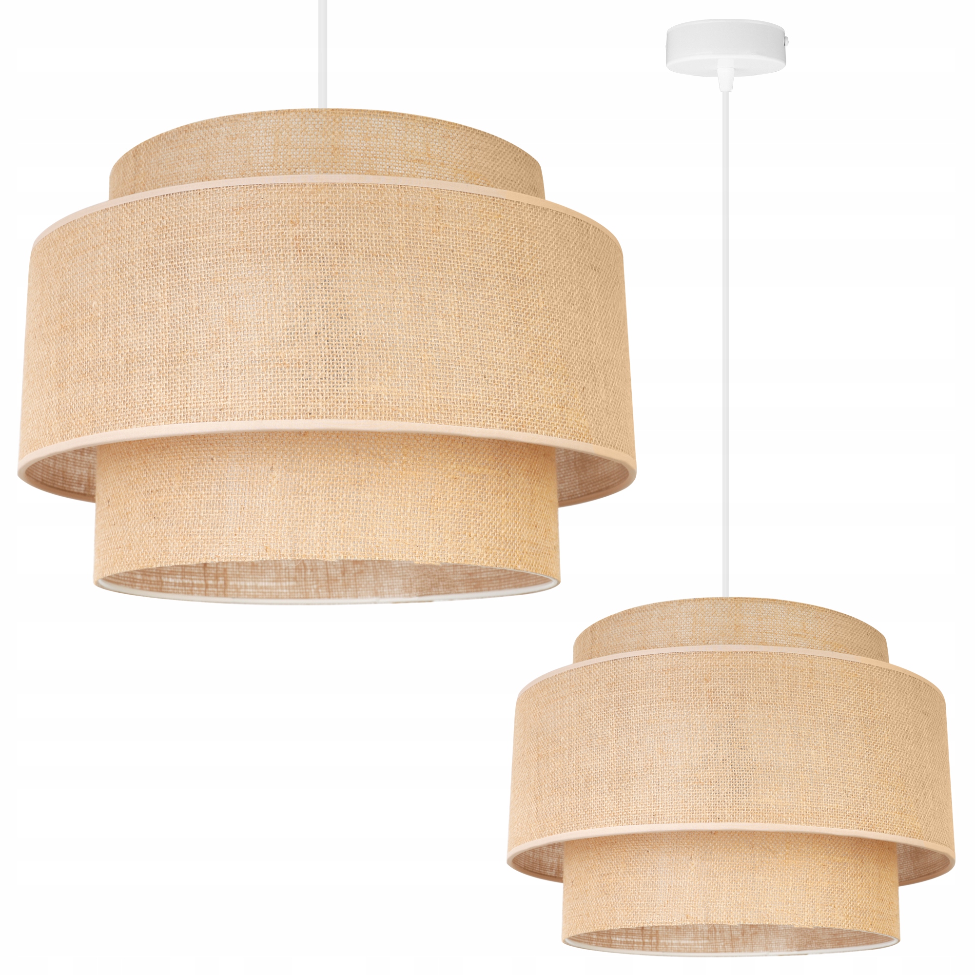 

Lampa Wisząca Żyrandol Sufitowa Abażur Boho Juta