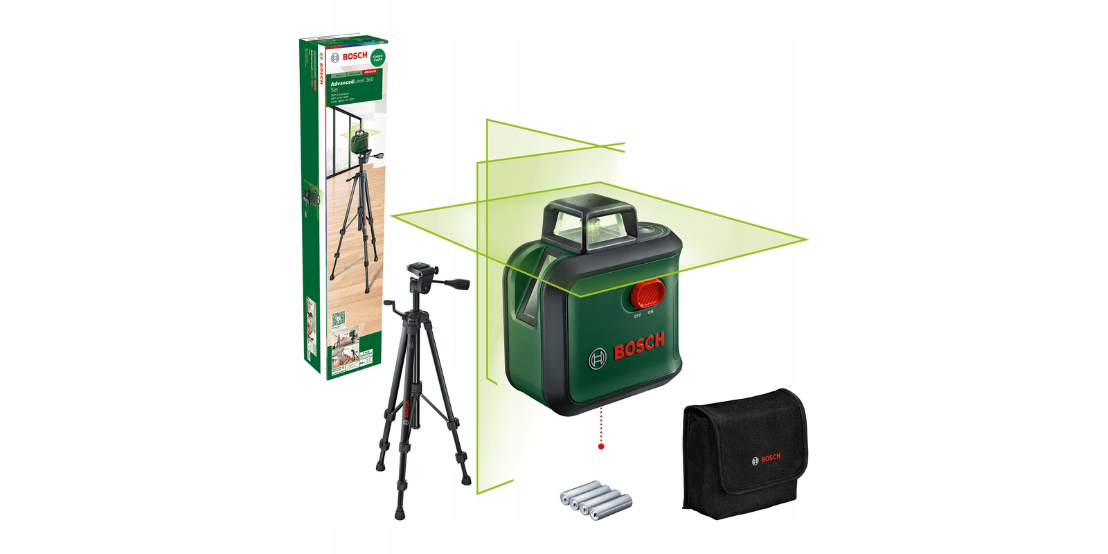 Laser krzyżowy Advlevel 360 statyw Tt 150 Bosch