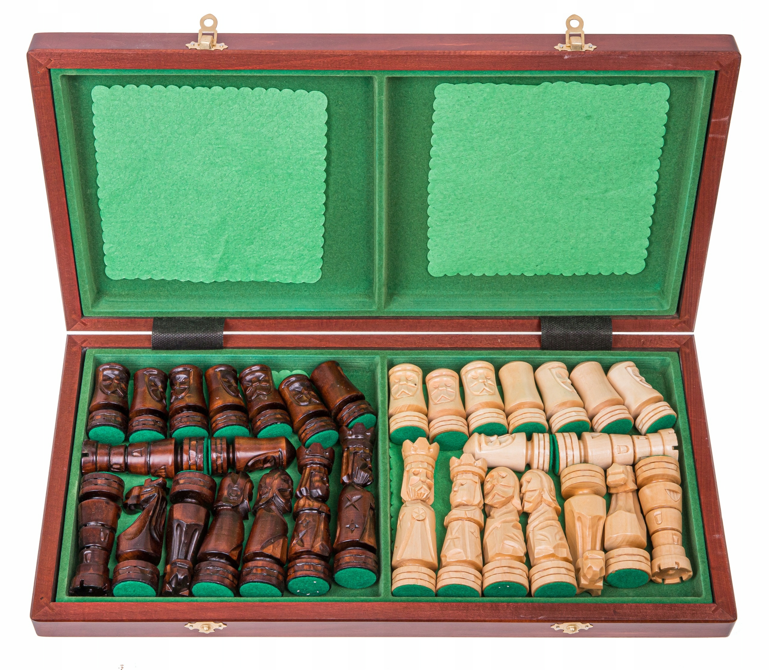 SQUARE - Szachy drewniane Rzeźbione ZAMKOWE Małe Producent Square