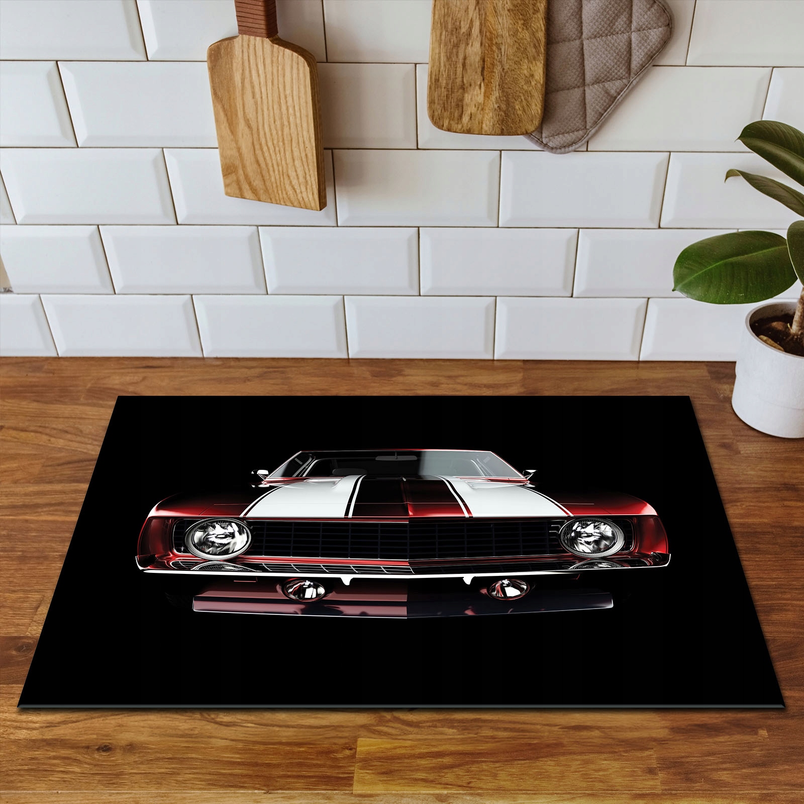 MATA WINYLOWA DO KUCHNI WIĘCEJ MIEJSCA 70x52 czarna - samochód Marka inna