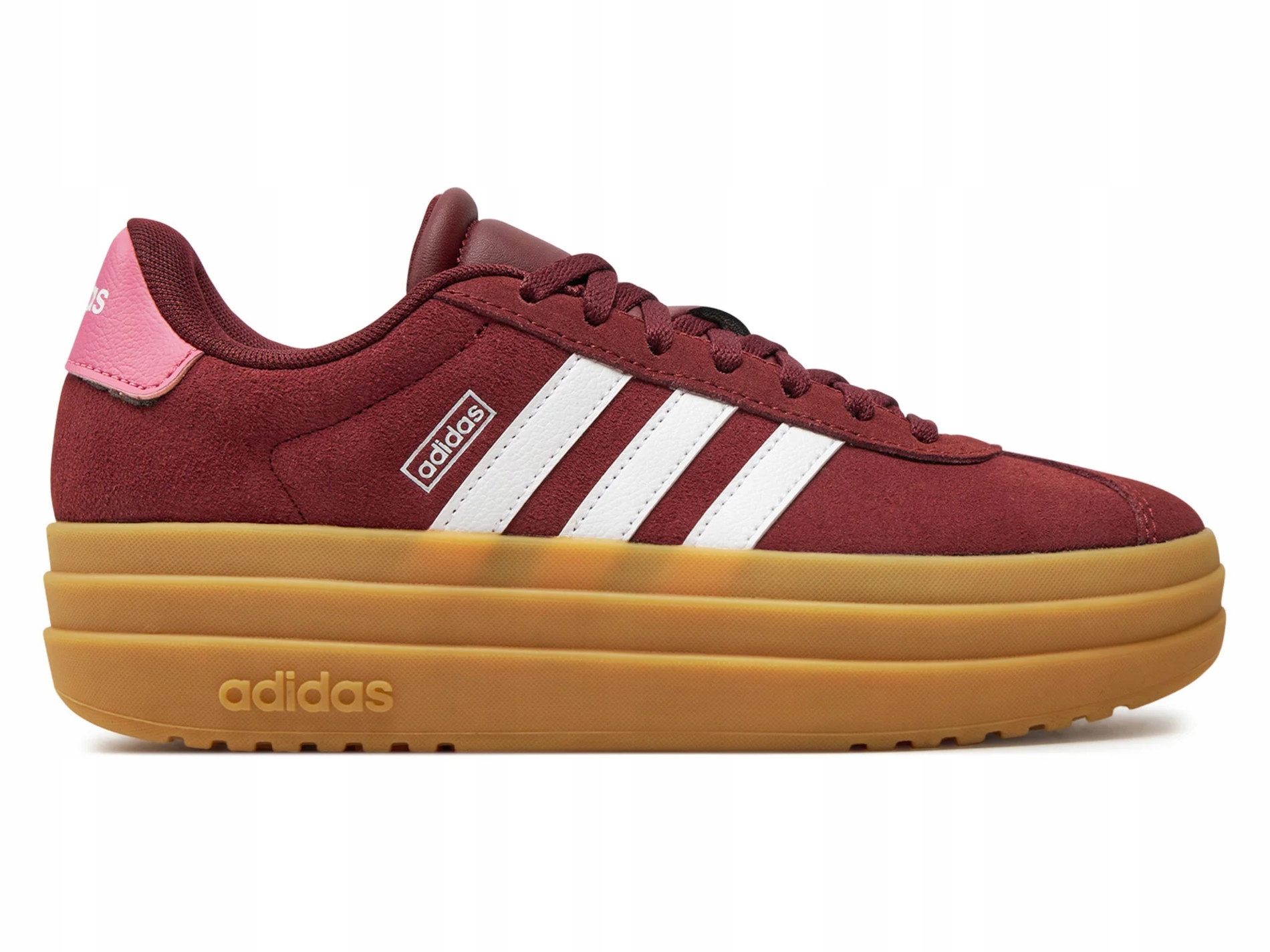 pro mládež boty Adidas Court Bold bordové IH4780 kožené sportovní 36,6