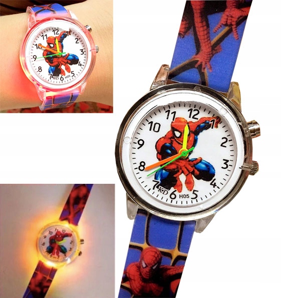 

zegarek dziecięcy Spiderman led Świecący chłopięcy