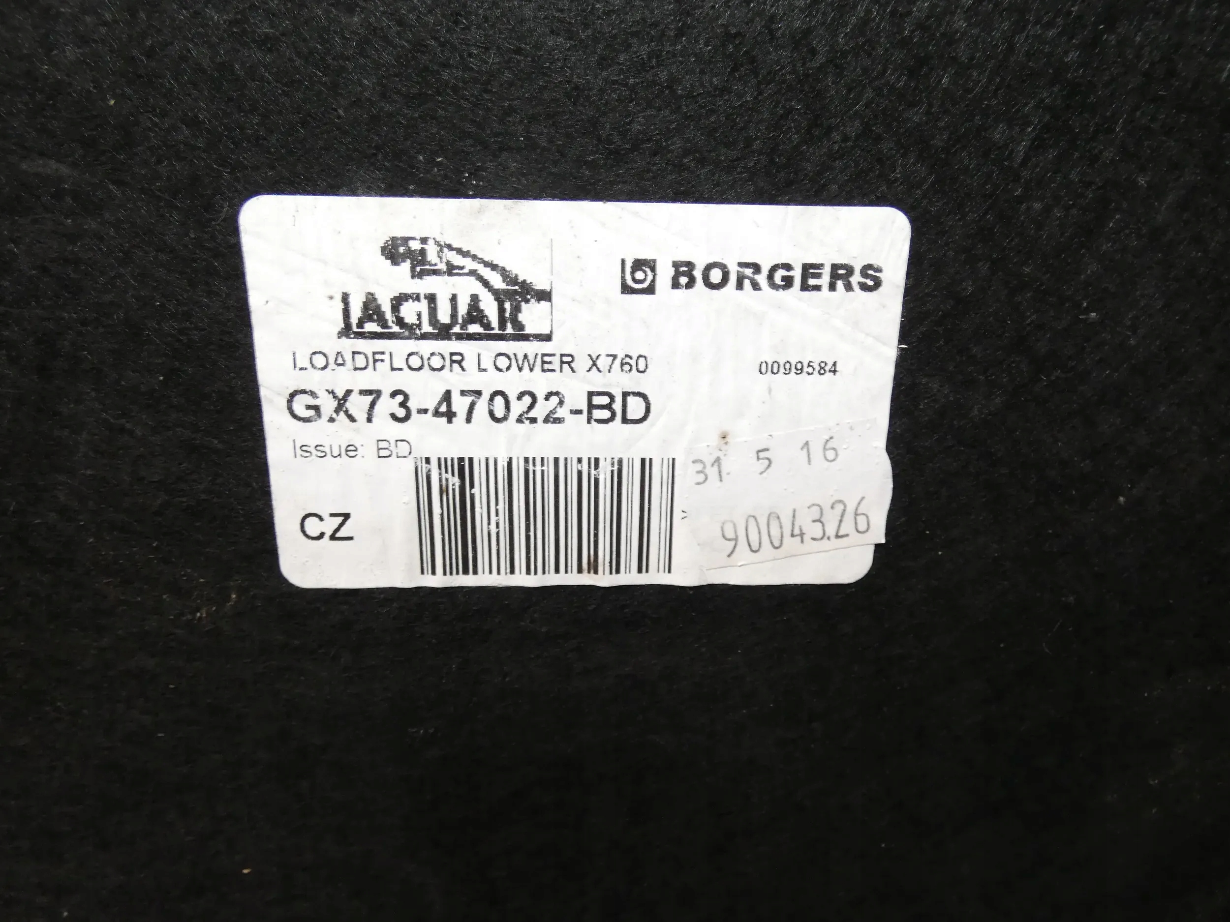 JAGUAR XE X760 sedan floor mats boot
