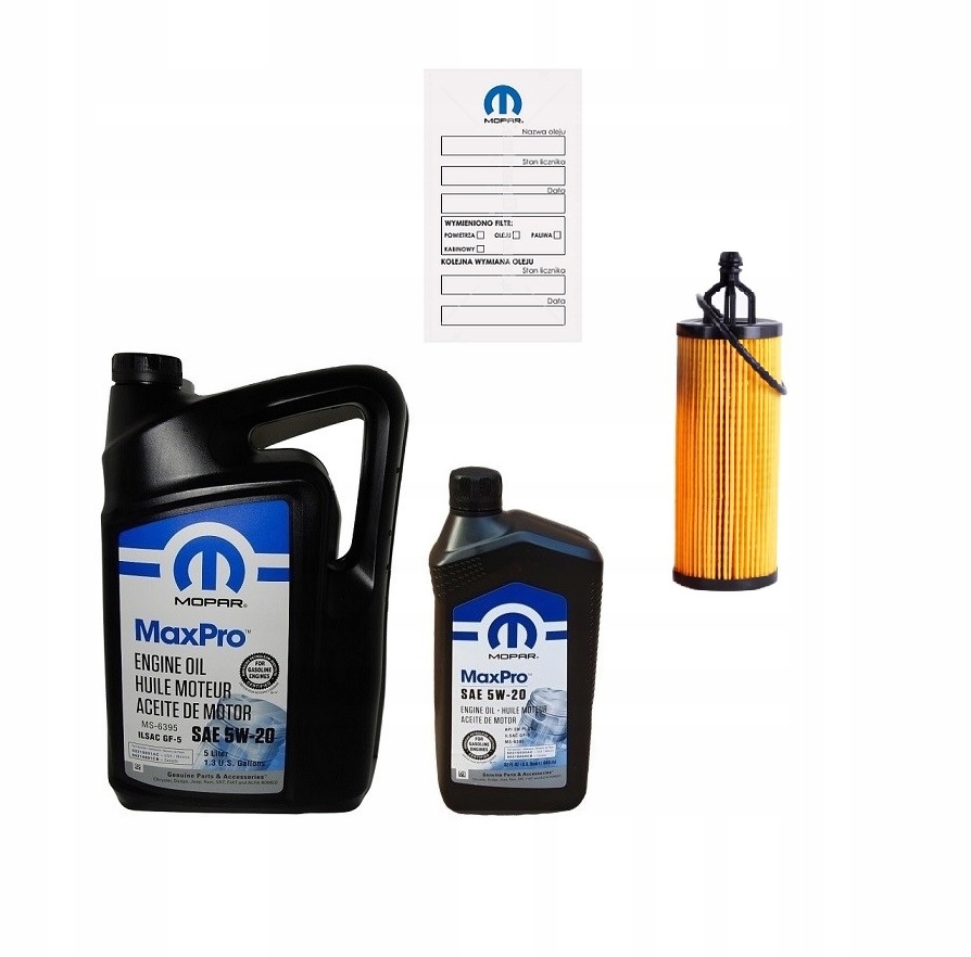 Mopar 5W20 Maxpro 6L Filtr Jeep Cherokee Kl 3.2 2014-