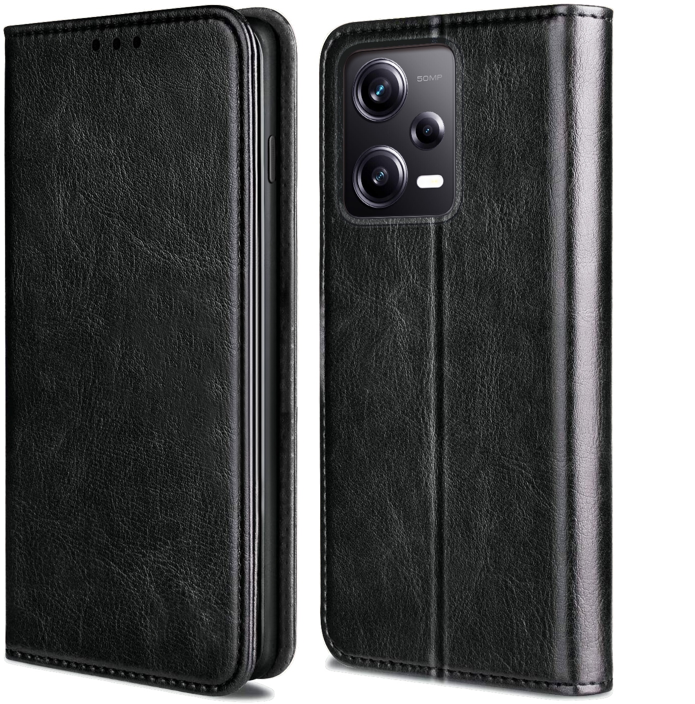

Etui Skórzane na Magnes do Redmi Note 12 5G +szkło