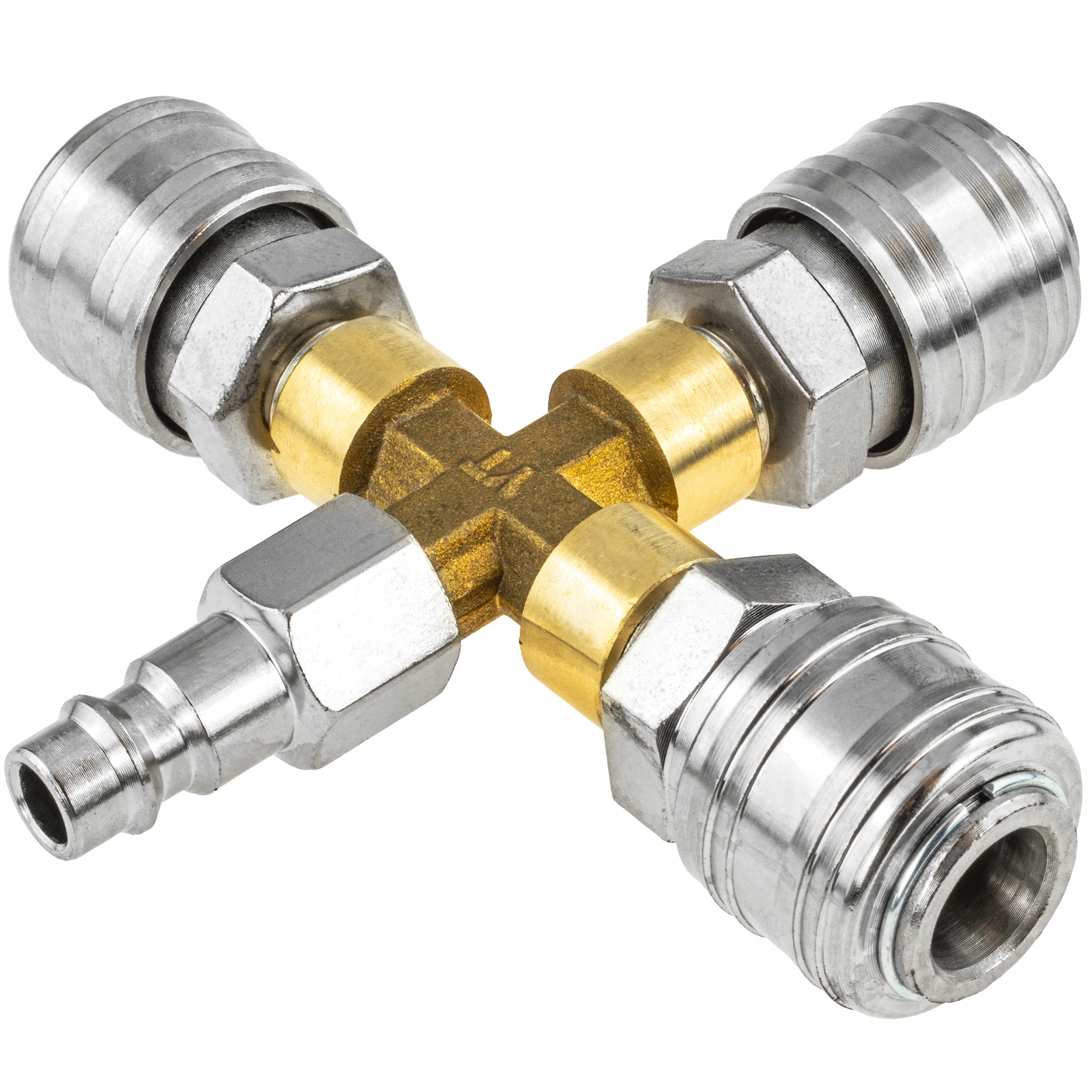 Rozgałęźnik Trójnik Pneumatyczny Do Kompresora Typ X Szybkozłączka