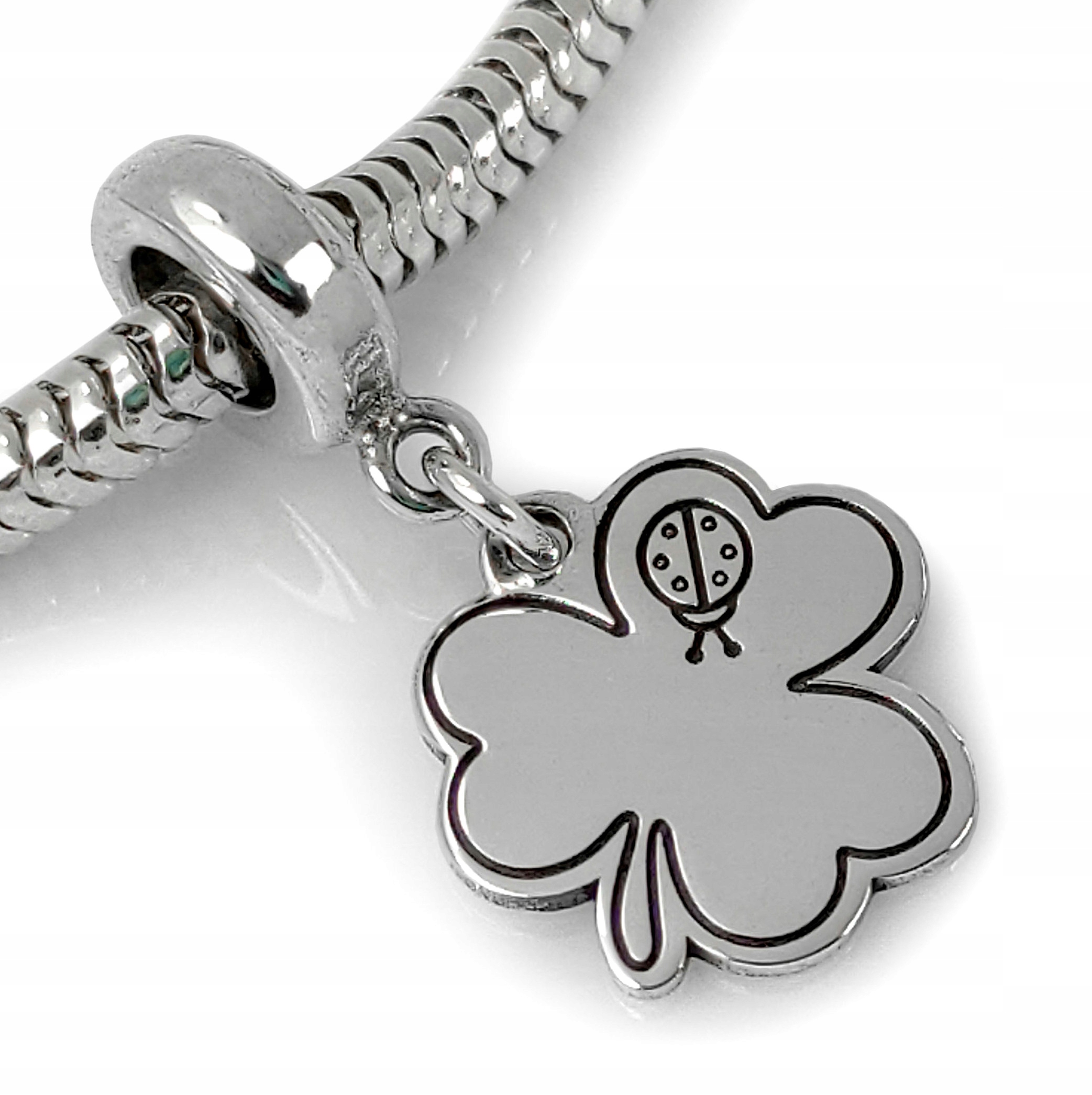 

Charms koniczynka do pandora srebro 925 + Grawer