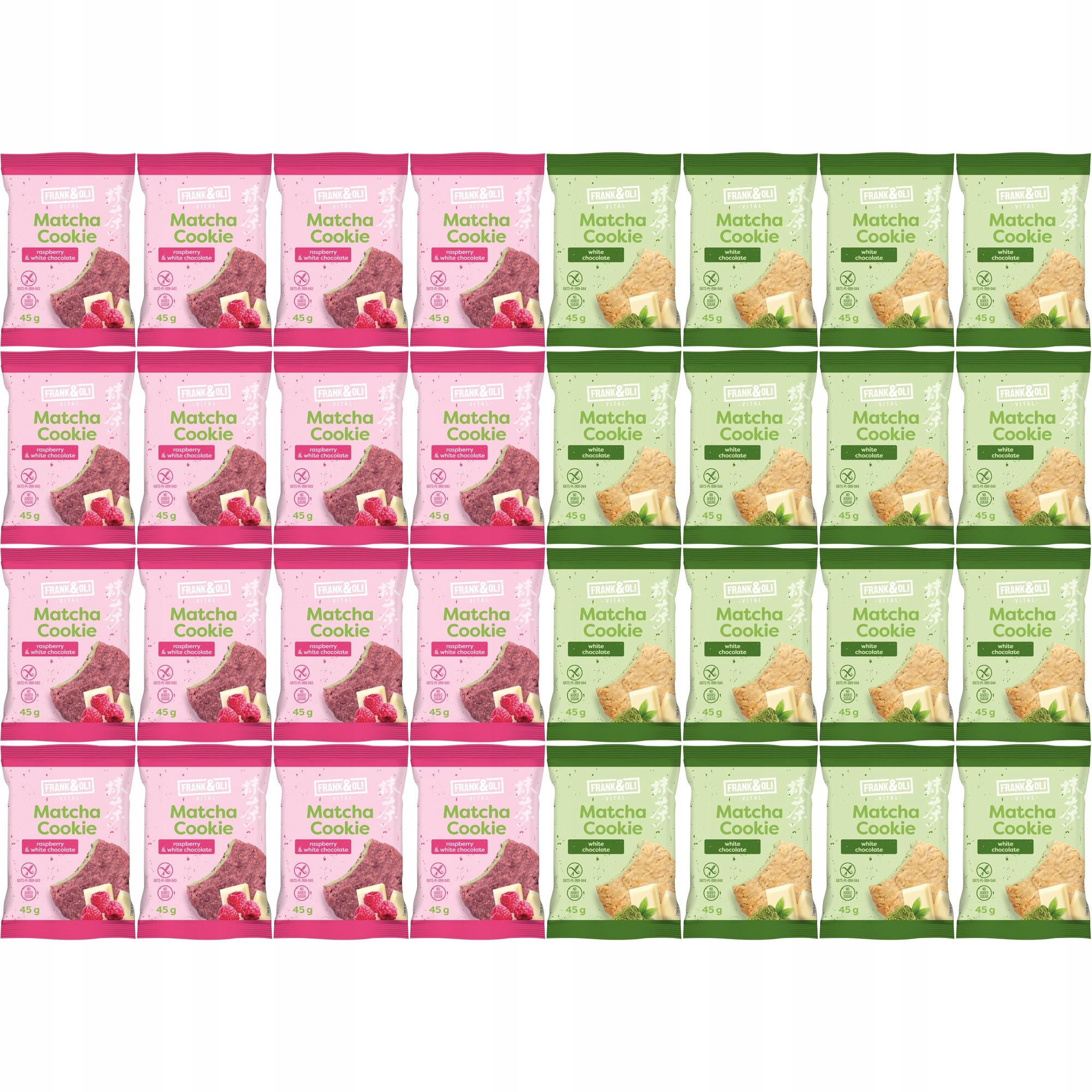 Zestaw ciasteczek Matcha Frank&Oli MIX smaków 32 szt.
