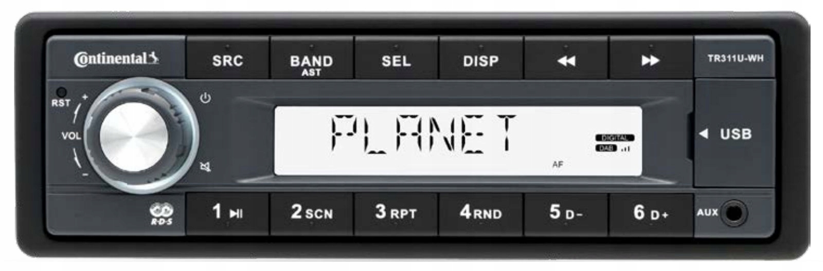 Continental TR311U-WH Autorádio 1DIN Aux MP3 Usb Retro Klasické